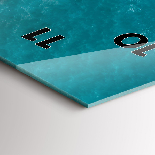 Orologio verticale in vetro Fiordi in Costa Blanca