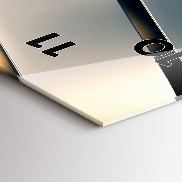 Orologio verticale in vetro Modello argento