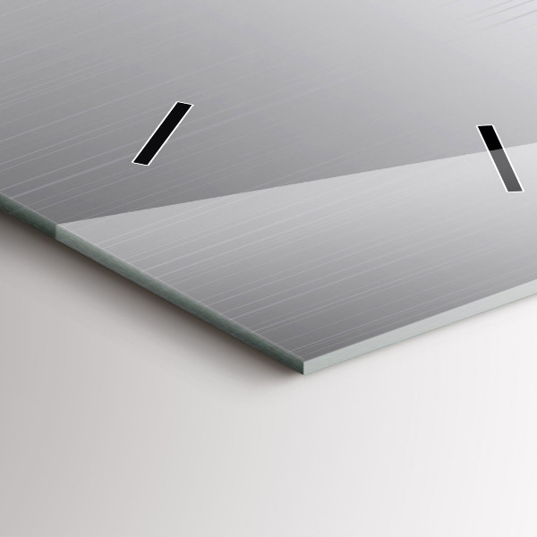 Orologio verticale in vetro Modello argento