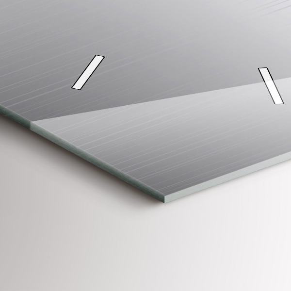 Orologio verticale in vetro Modello argento