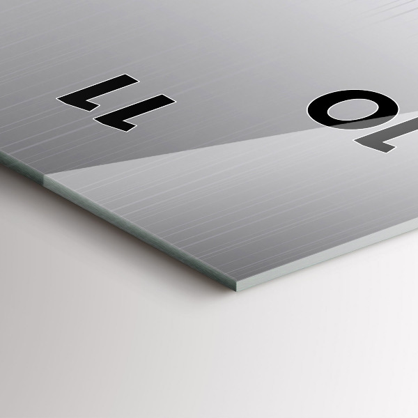 Orologio verticale in vetro Modello argento