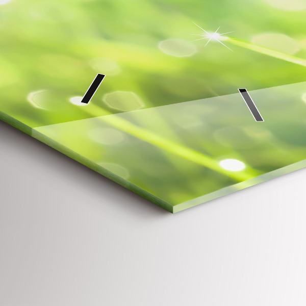 Orologio rettangolare Erba verde