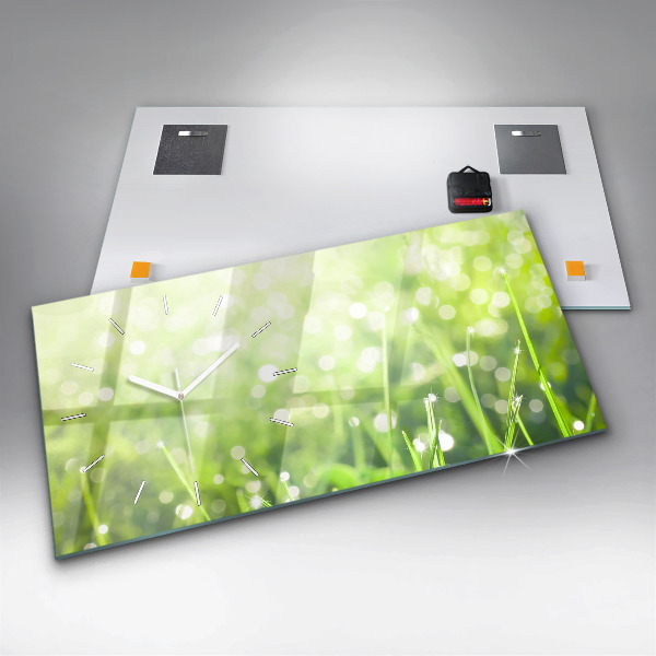 Orologio rettangolare Erba verde