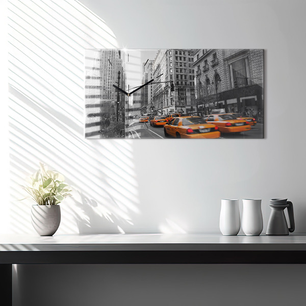 Orologio rettangolare Manhattan e i taxi