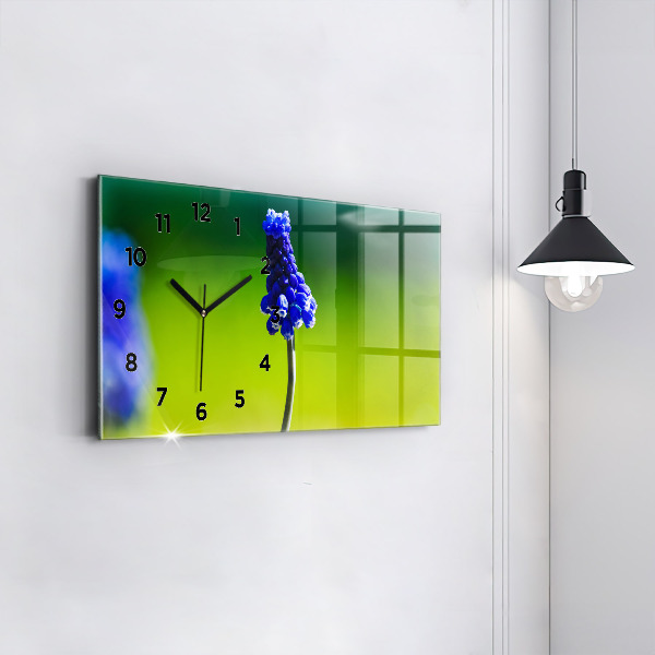 Orologio rettangolare Fiori blu