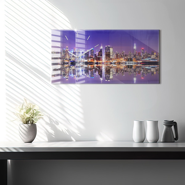 Orologio rettangolare New York di notte