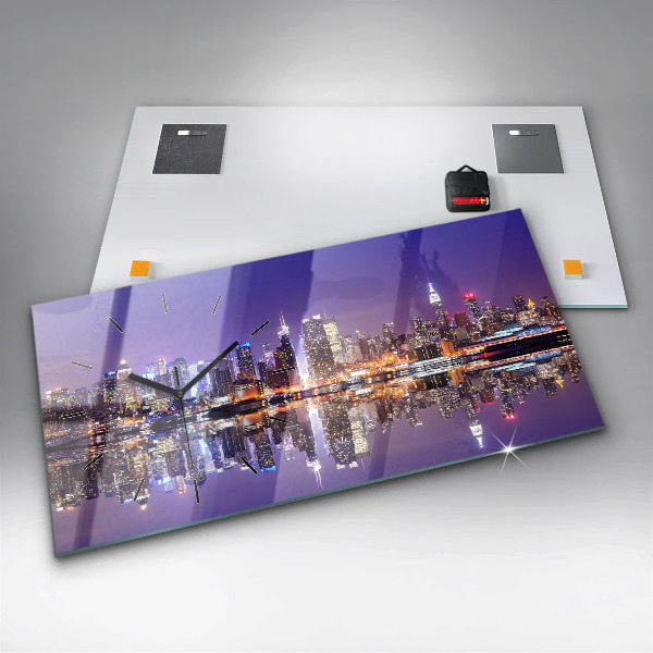 Orologio rettangolare New York di notte