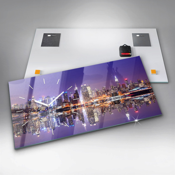 Orologio rettangolare New York di notte