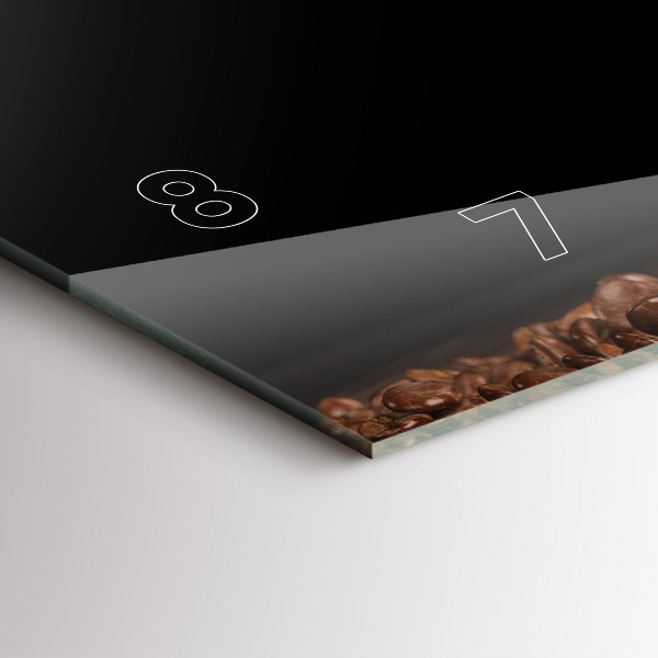 Orologio rettangolare Una tazza di caffè caldo