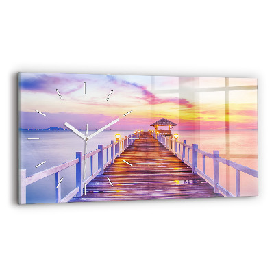 Orologio rettangolare Il ponte del porto di sera