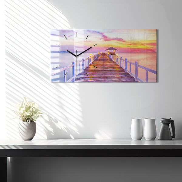 Orologio rettangolare Il ponte del porto di sera