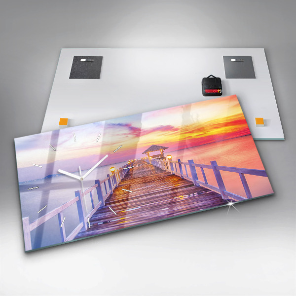 Orologio rettangolare Il ponte del porto di sera