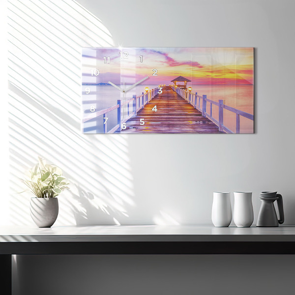Orologio rettangolare Il ponte del porto di sera