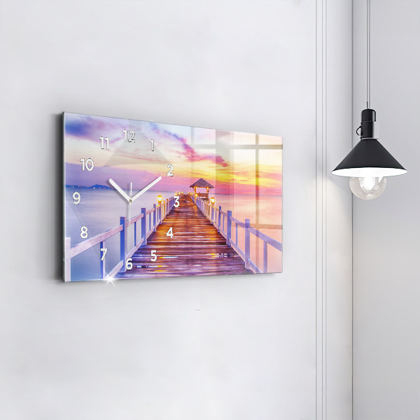 Orologio rettangolare Il ponte del porto di sera