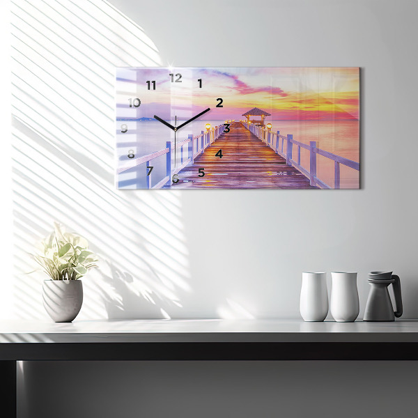 Orologio rettangolare Il ponte del porto di sera