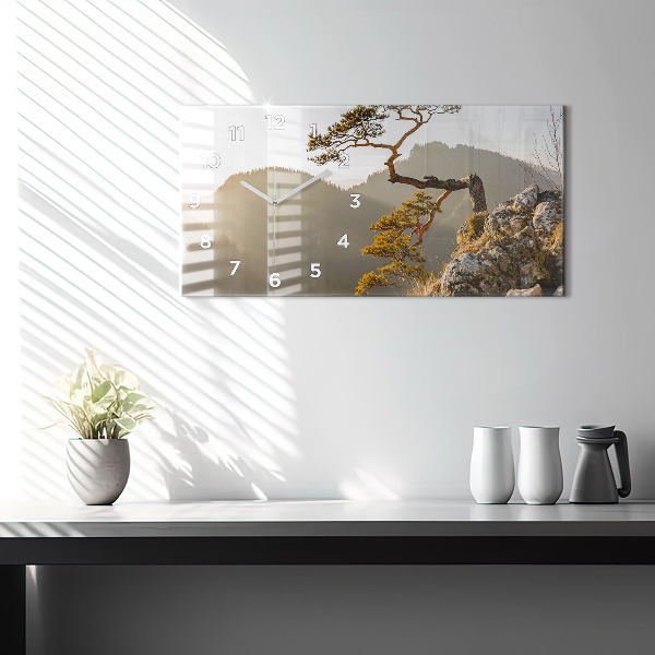Orologio rettangolare Un albero in montagna
