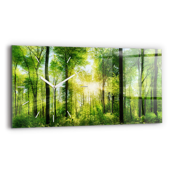 Orologio rettangolare Alberi della foresta naturale