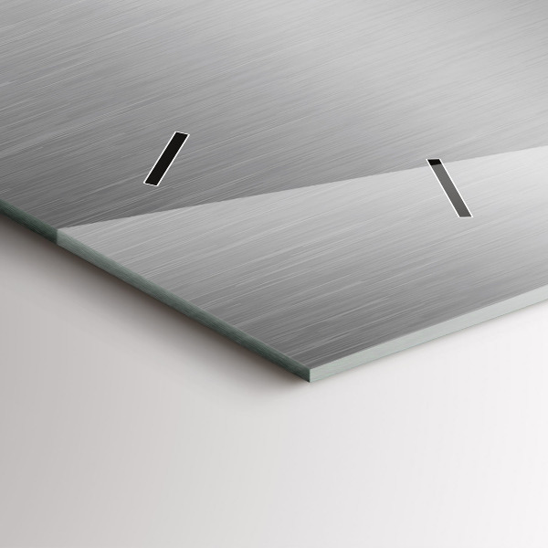 Orologi orizzontali Astrazione di metallo grigio