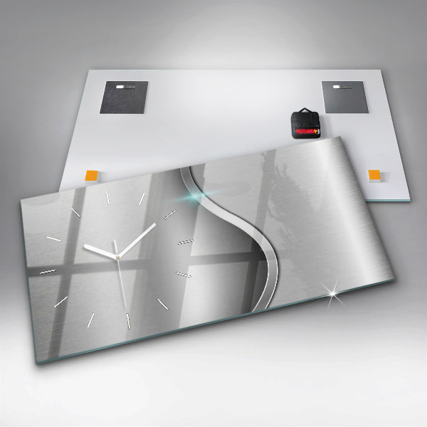 Orologi orizzontali Astrazione di metallo grigio