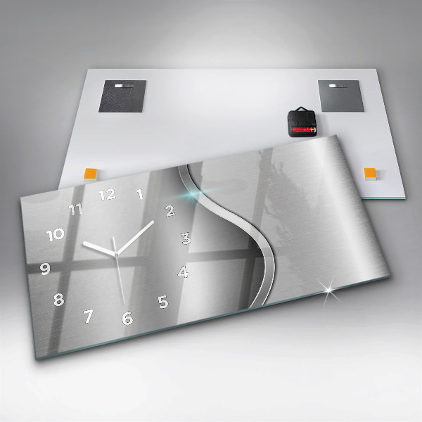 Orologi orizzontali Astrazione di metallo grigio