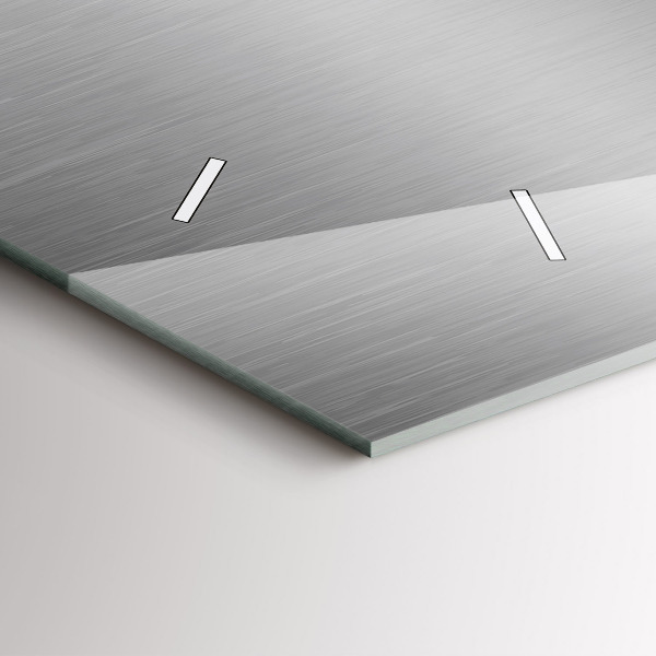 Orologi orizzontali Astrazione di metallo grigio