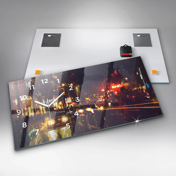 Orologio rettangolare Città dipinta