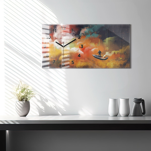 Orologio rettangolare Pittura astratta