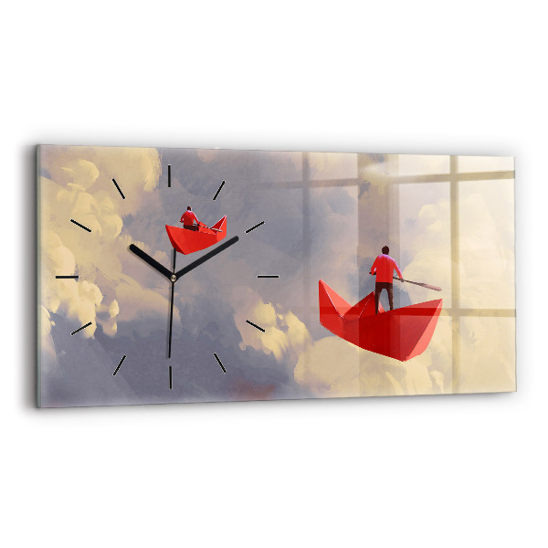 Orologio rettangolare Navi di carta