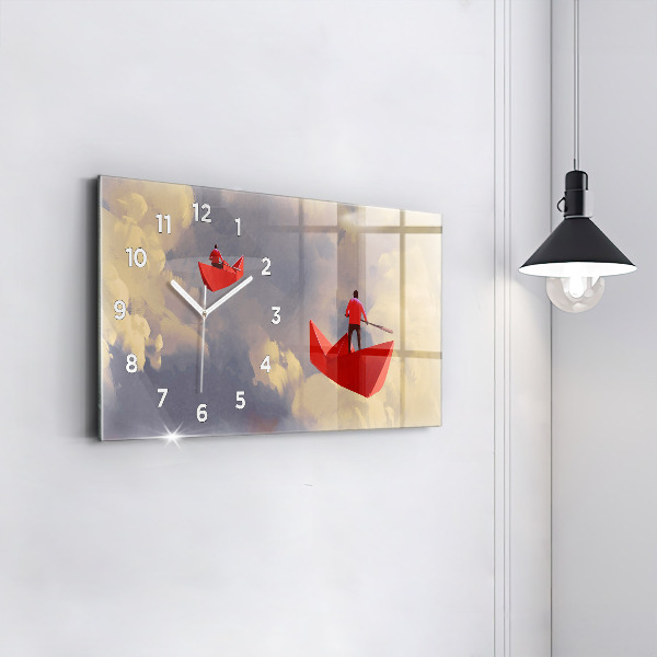 Orologio rettangolare Navi di carta