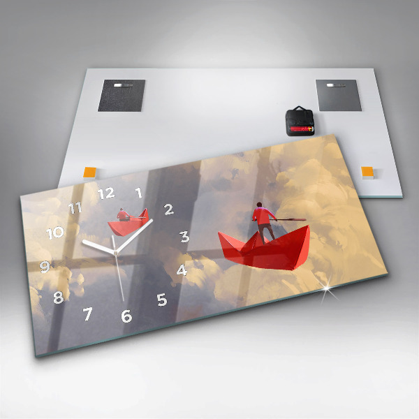 Orologio rettangolare Navi di carta