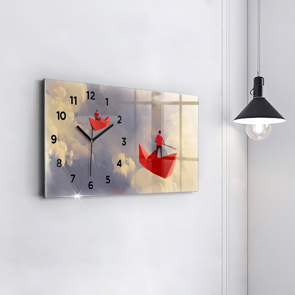 Orologio rettangolare Navi di carta
