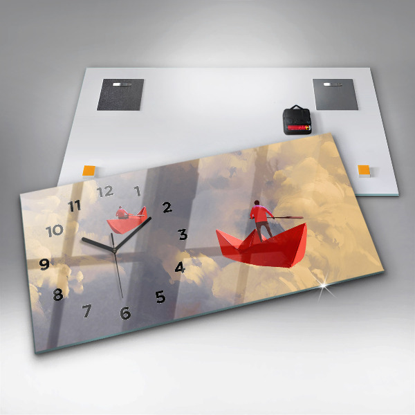Orologio rettangolare Navi di carta