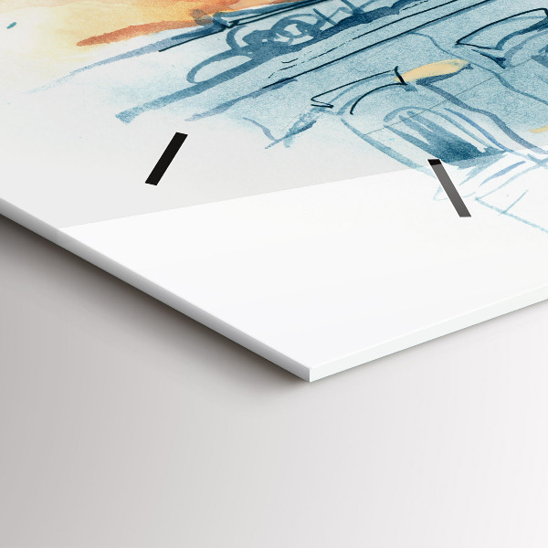 Orologio rettangolare Persone in acquerello