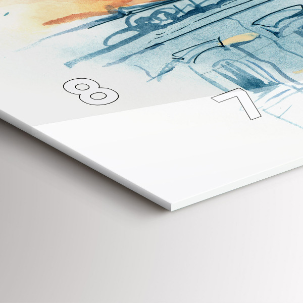 Orologio rettangolare Persone in acquerello