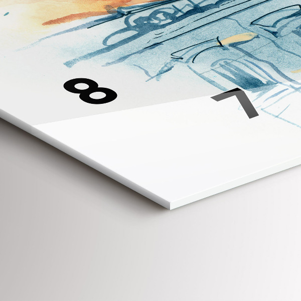 Orologio rettangolare Persone in acquerello