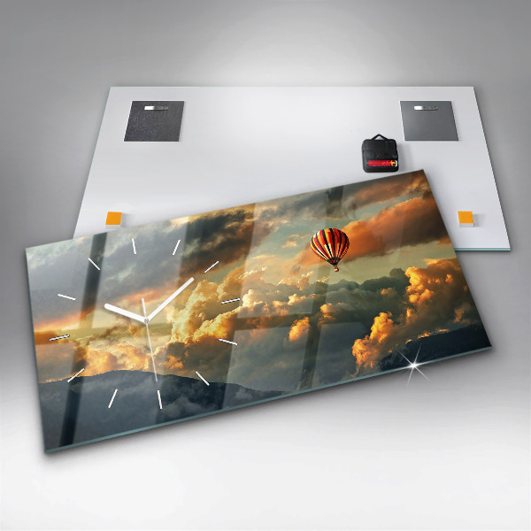 Orologio rettangolare Volo in mongolfiera tra le nuvole