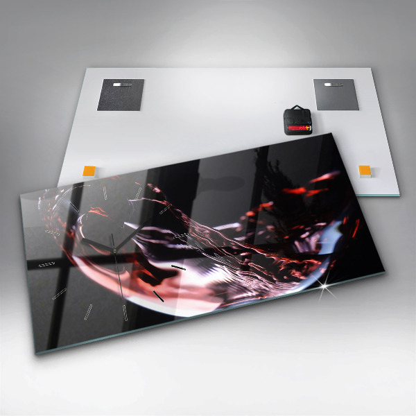 Orologio rettangolare Bicchiere di vino