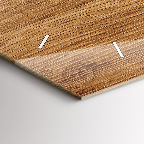 Orologio rettangolare Legno chiaro