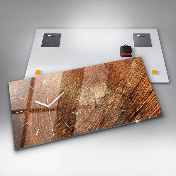 Orologio rettangolare Vecchio ceppo d'albero