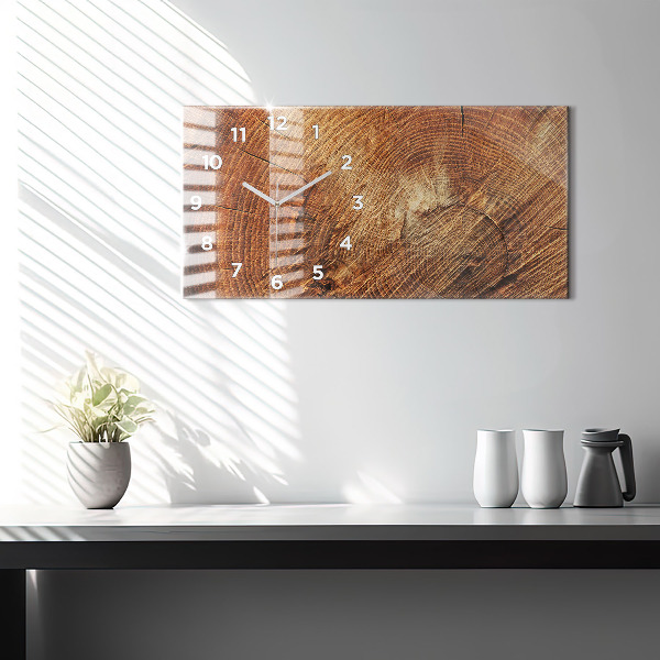 Orologio rettangolare Vecchio ceppo d'albero