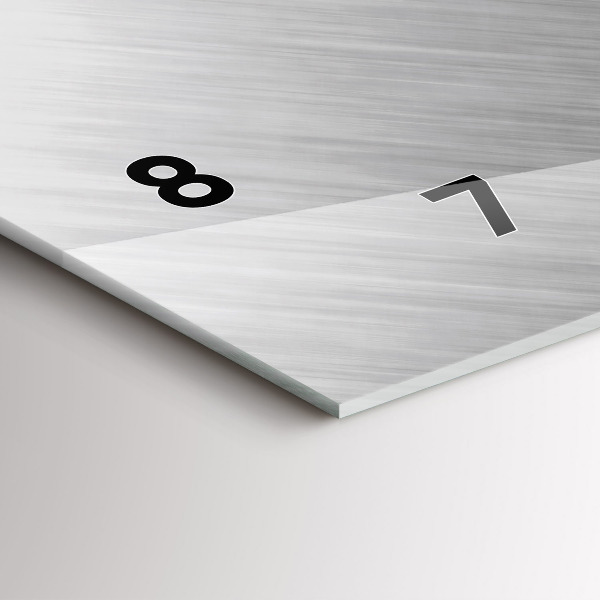 Orologio rettangolare Parete metallica