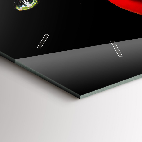 Orologio rettangolare Peperoni in acqua