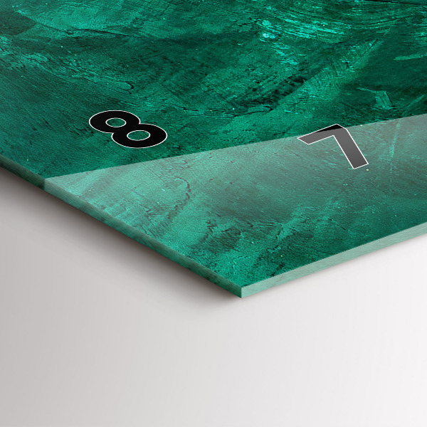 Orologio rettangolare Muro di smeraldo