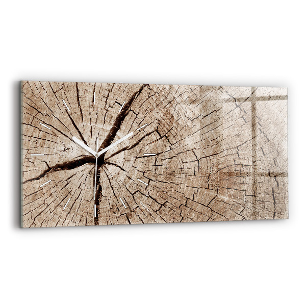 Orologio rettangolare Vecchio ceppo di legno