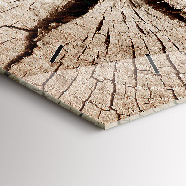 Orologio rettangolare Vecchio ceppo di legno
