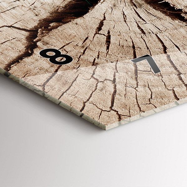 Orologio rettangolare Vecchio ceppo di legno