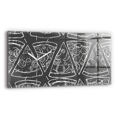 Orologio rettangolare Pizza dipinta