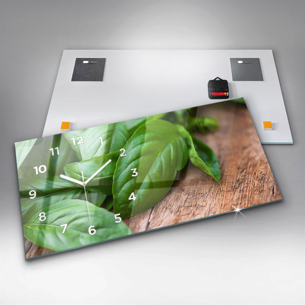 Orologio rettangolare Foglie di basilico