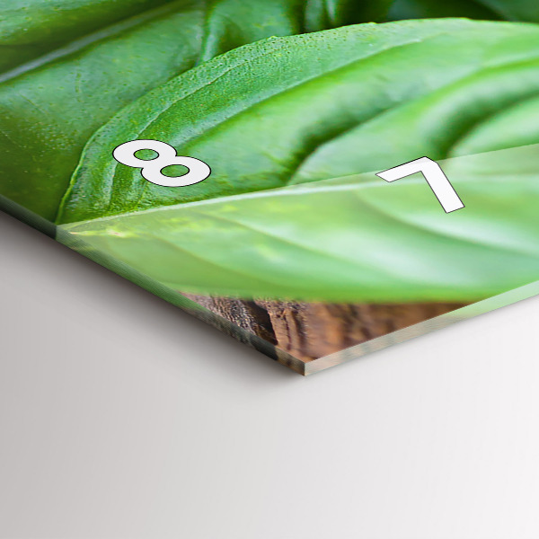 Orologio rettangolare Foglie di basilico