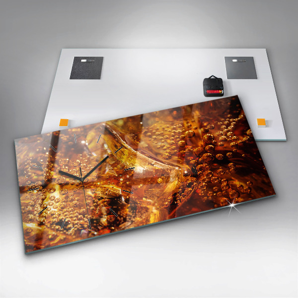 Orologio rettangolare Primo piano della bevanda